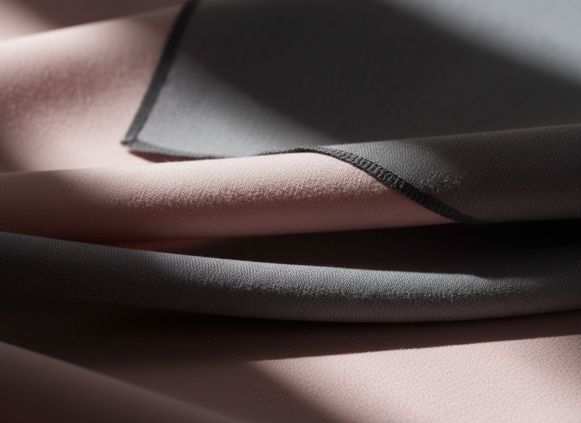 Close-up of luxurious cashmere and silk fabric folds